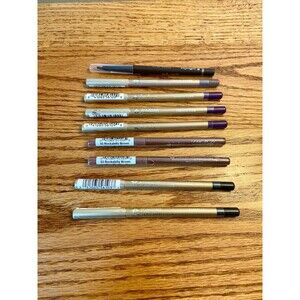 (9) Jordana LOT Eyeliner Pencils Espresso Plum Rockabilly Glitter Cougar Brown